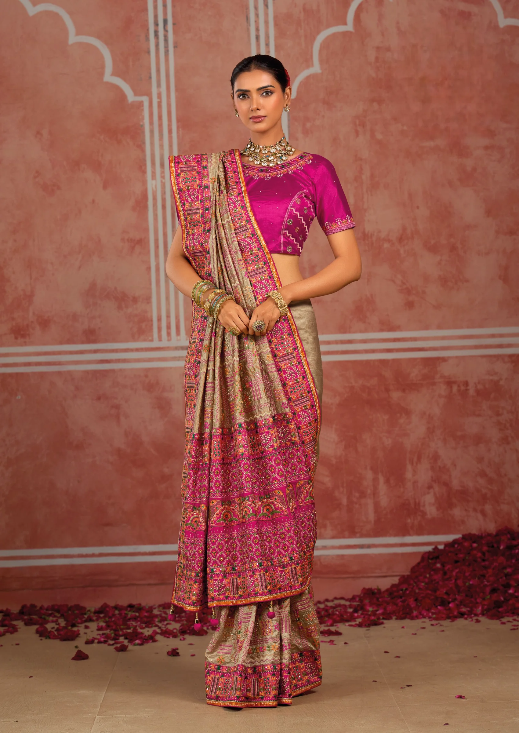 5409-chiku-3_55415527785_o-Photoroom Chiku colour designer saree for women – Stylepreneur