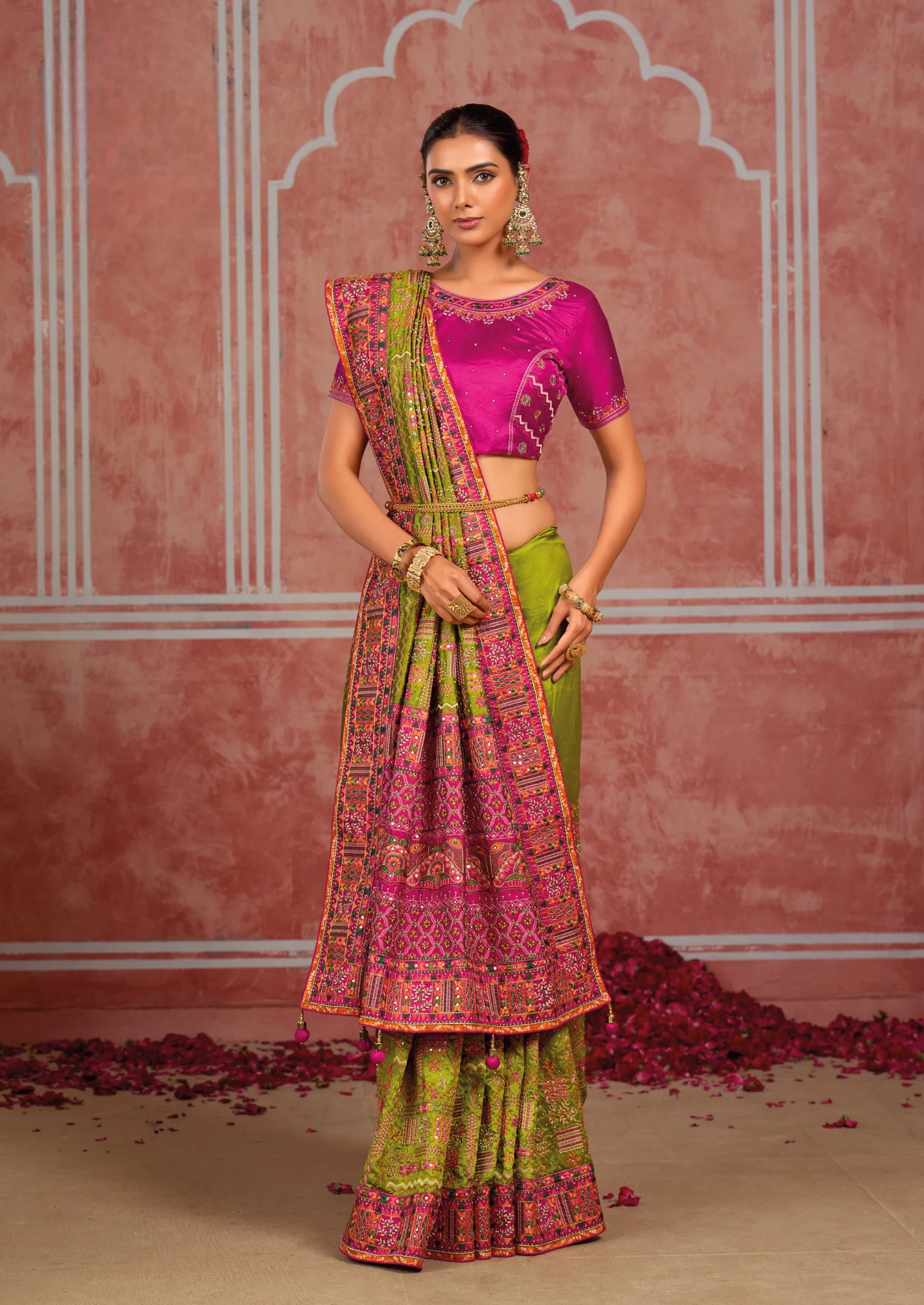5409-parot-3_55415527675_o-Photoroom Parrot green designer saree for women – Stylepreneur